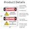 Signmission Moving Machinery Bilingual Danger Sign, Aluminum, 12in W x 18in L, 2PK OS-2PACK-DS-A-1218-VS-1453 - alternate 4